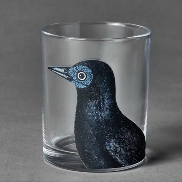 JOHN DERIAN NWT 4pc midnight dreary blackbird highball glass set - Picture 4 of 6